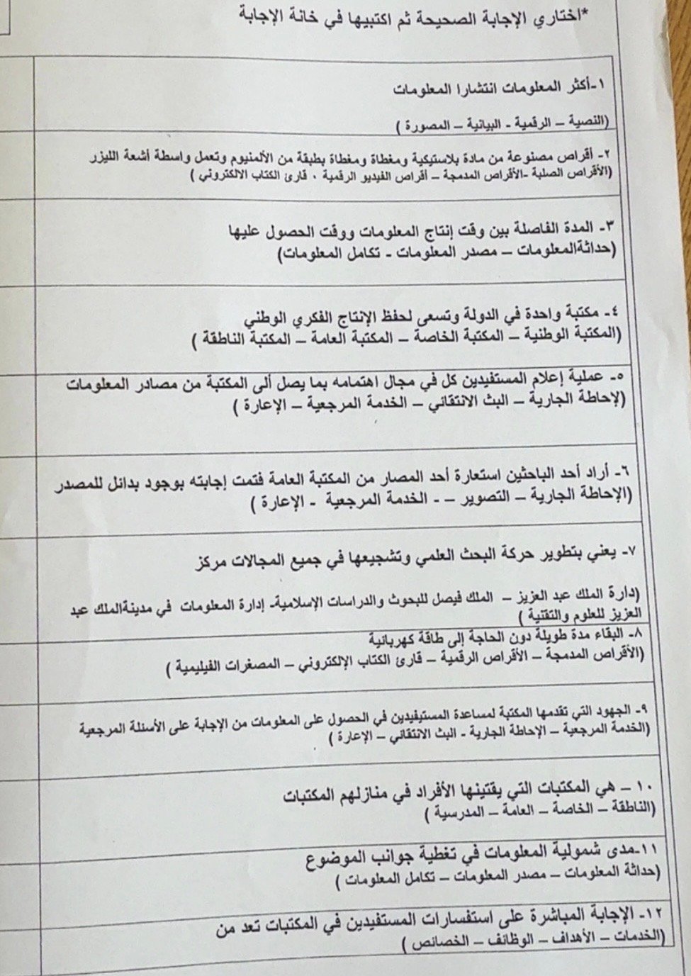 الاختبار