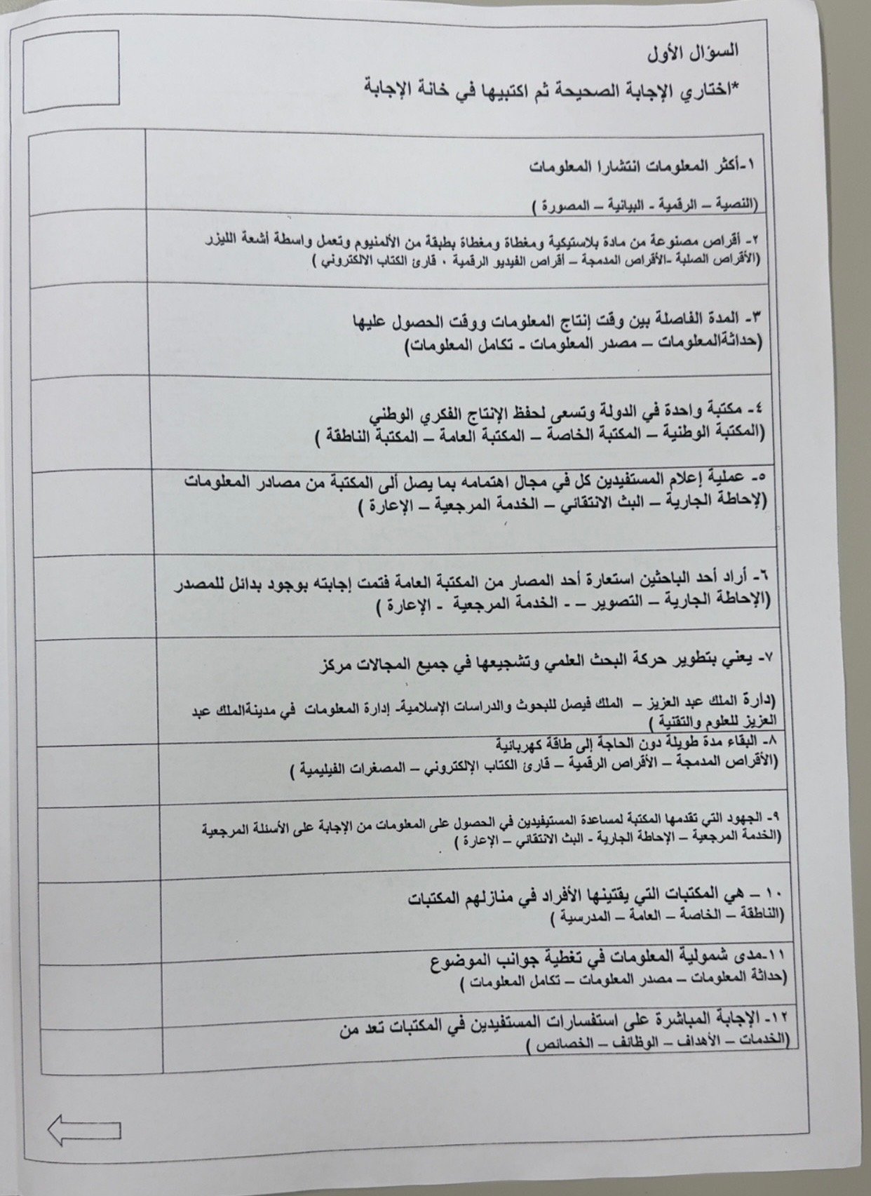 الاختبار