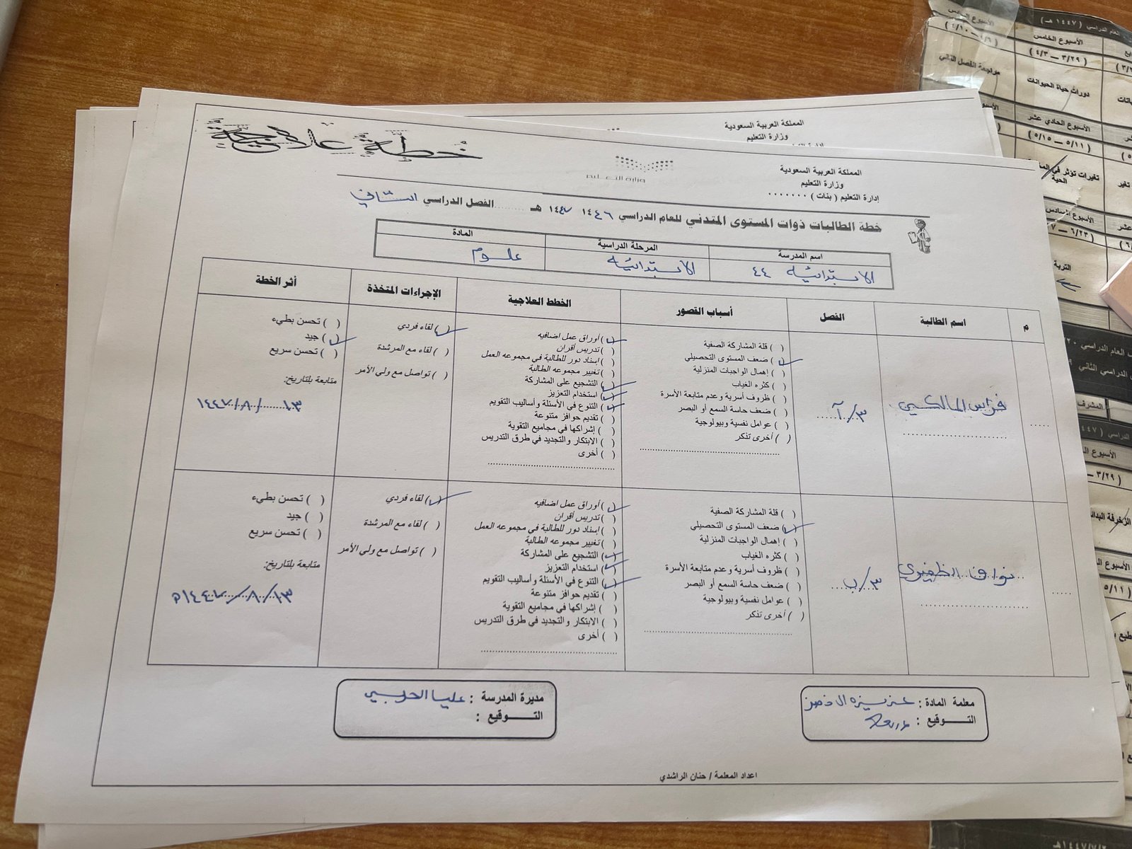 صورة الخطة العلاجية